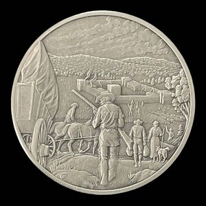 Vintage Medal History of Colonial America Pewter Coin Fort Dummer